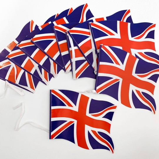 UK Flag Bunting ~ Union Jack Paper Flag Garland
